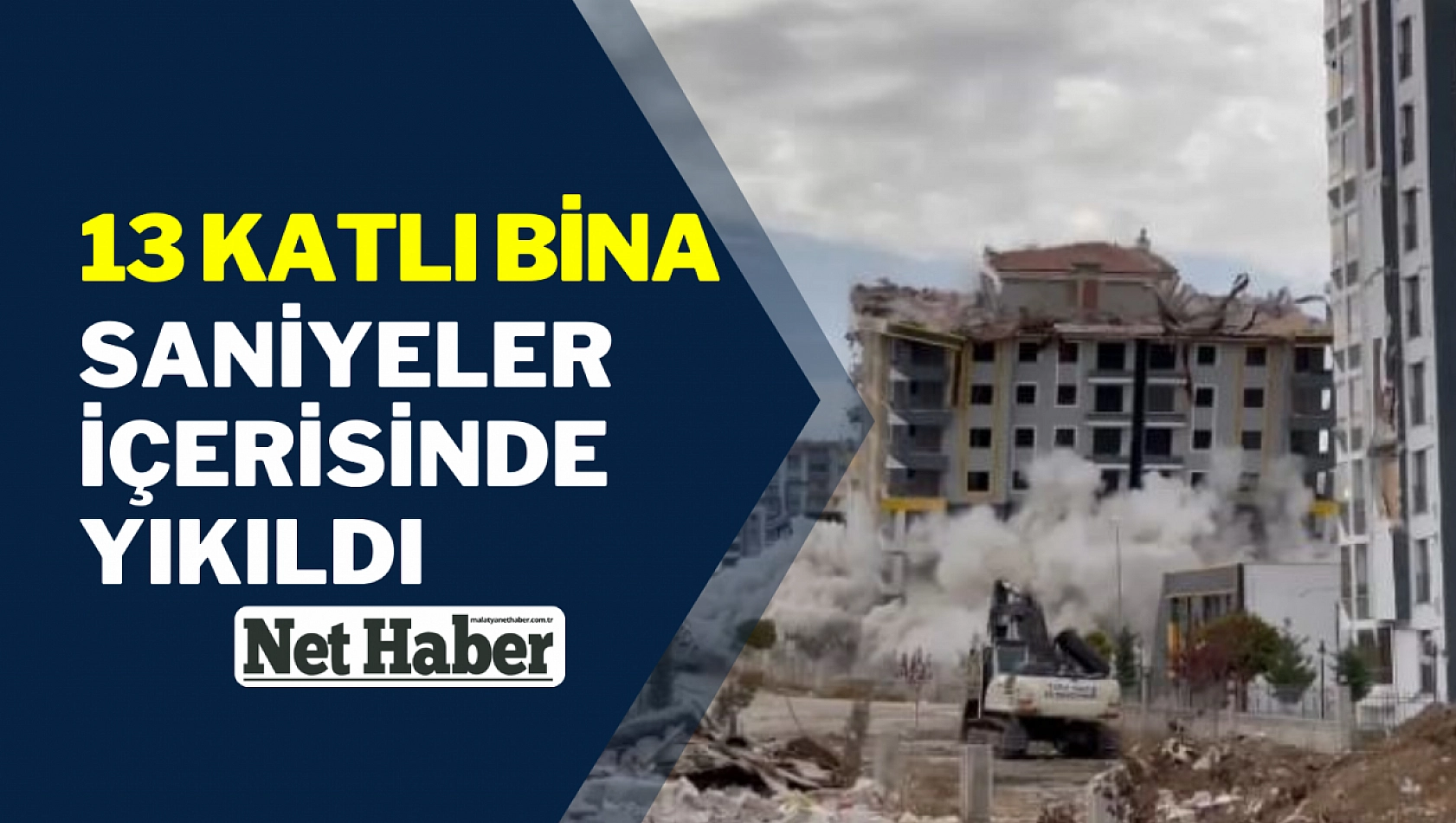 13 katlı bina saniyeler içerisinde yıkıldı