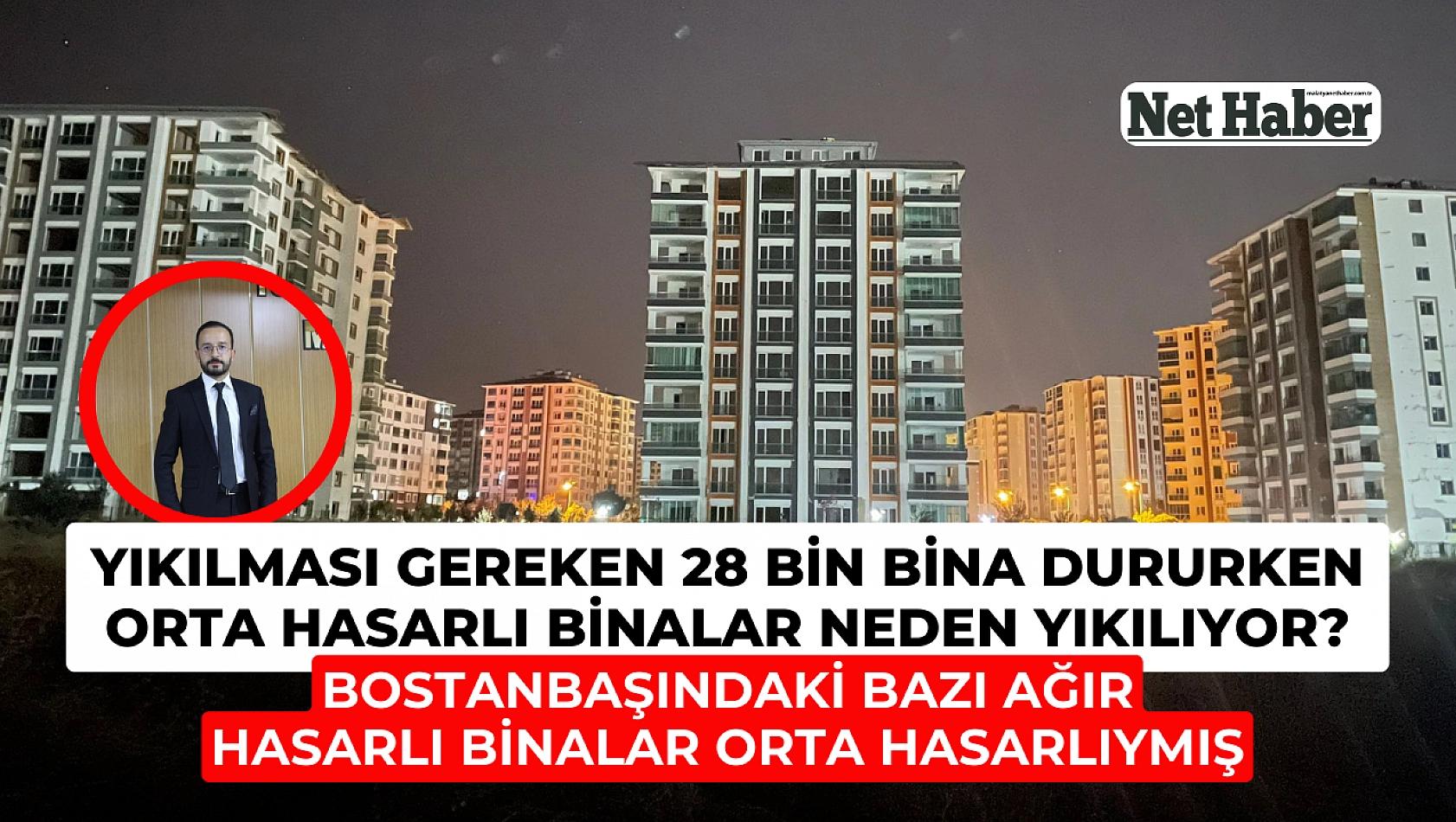 Bostanbaşındaki ağır hasarlı binalar orta hasarmış