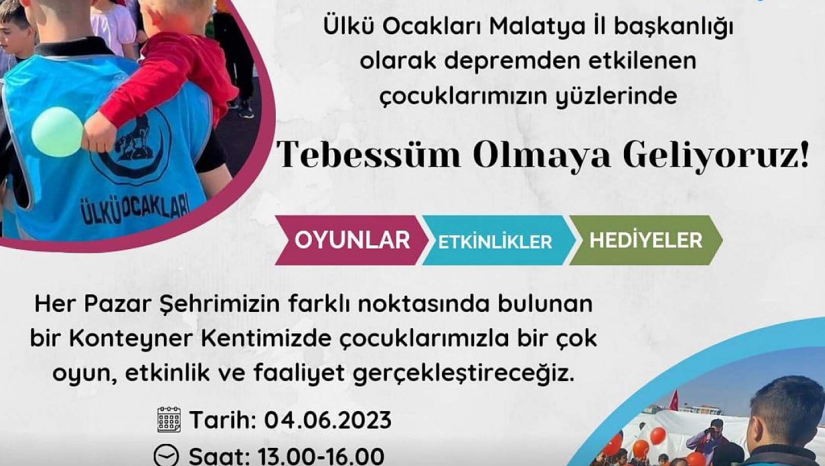 Çocukların yüzü gülüyor