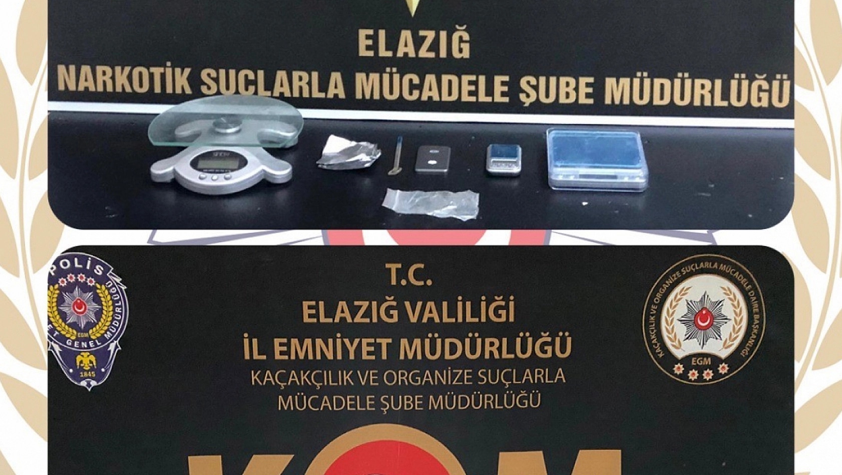 Elazığ'da uyuşturucuyla mücadele