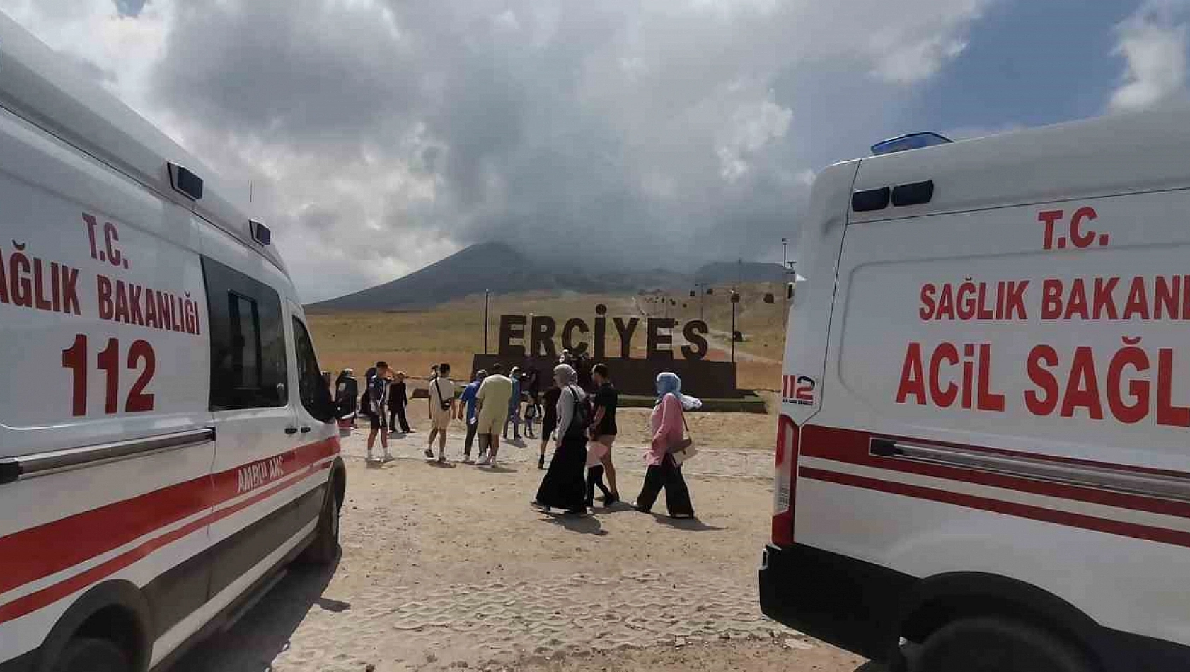 Erciyes'te dağcılar kaza geçirdi
