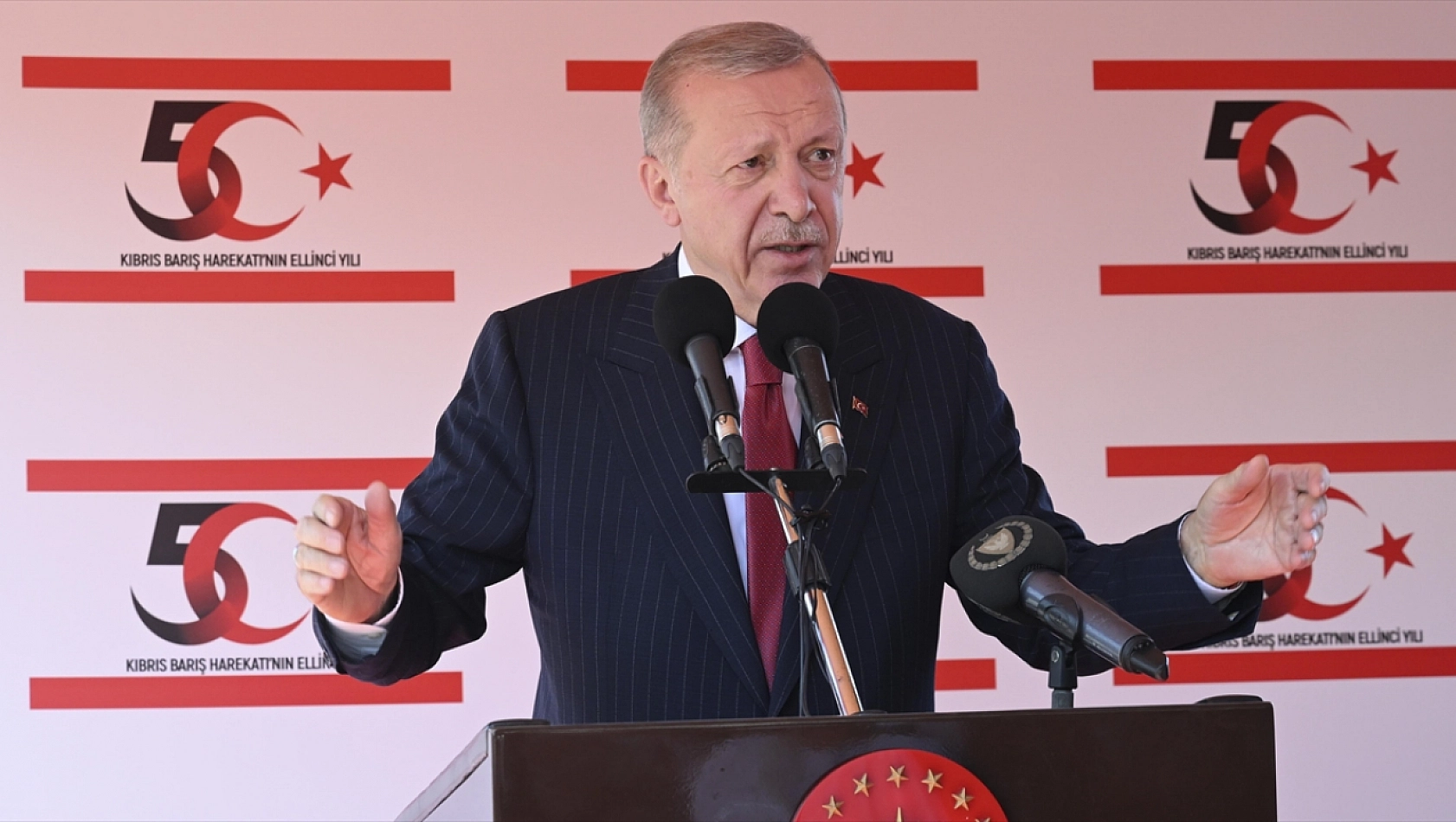 Erdoğan, KKTC'nin kuruluşunun 41. yılını kutladı