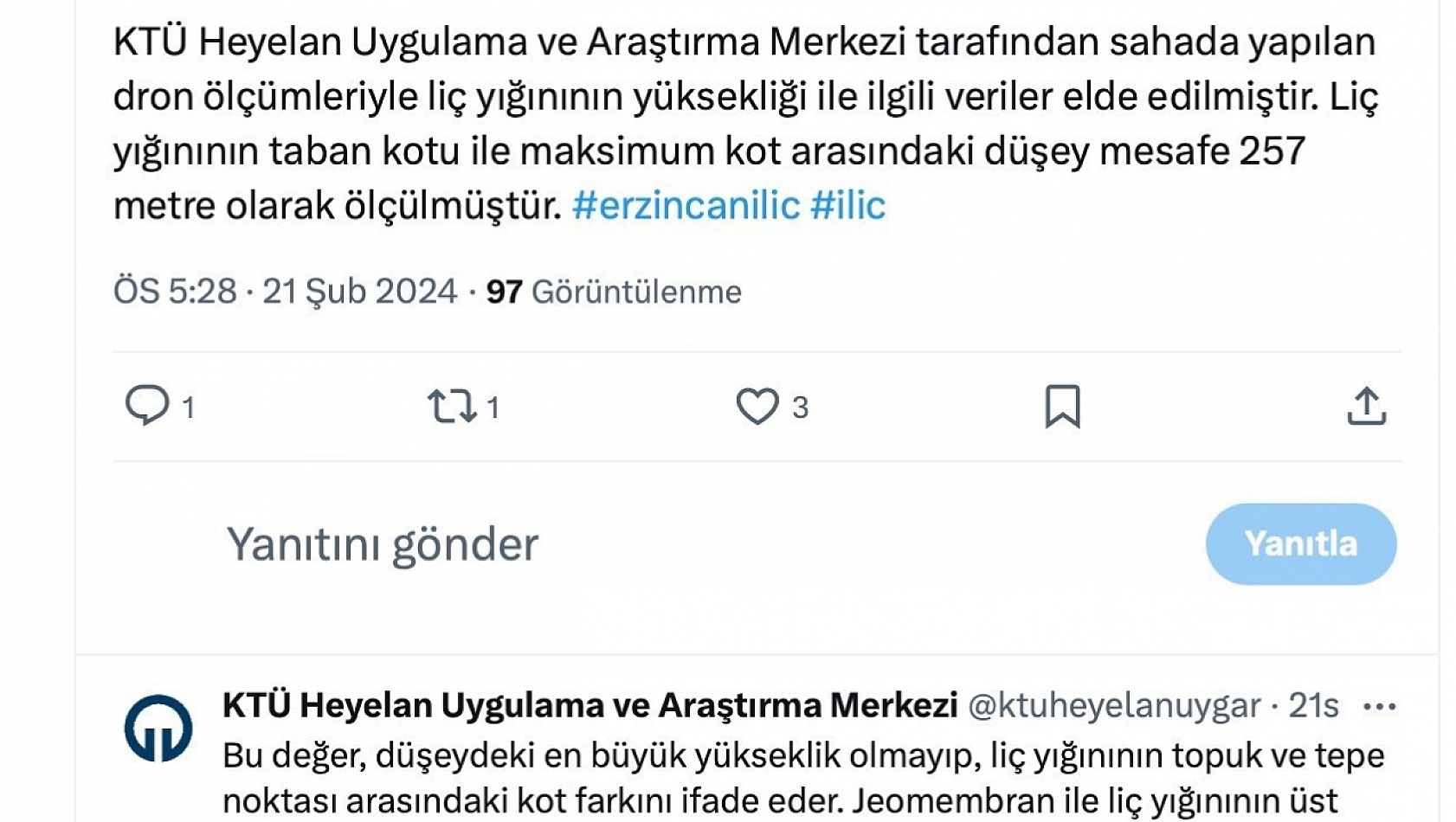 İliç'te liç yüksekliği sınırı aşıldı