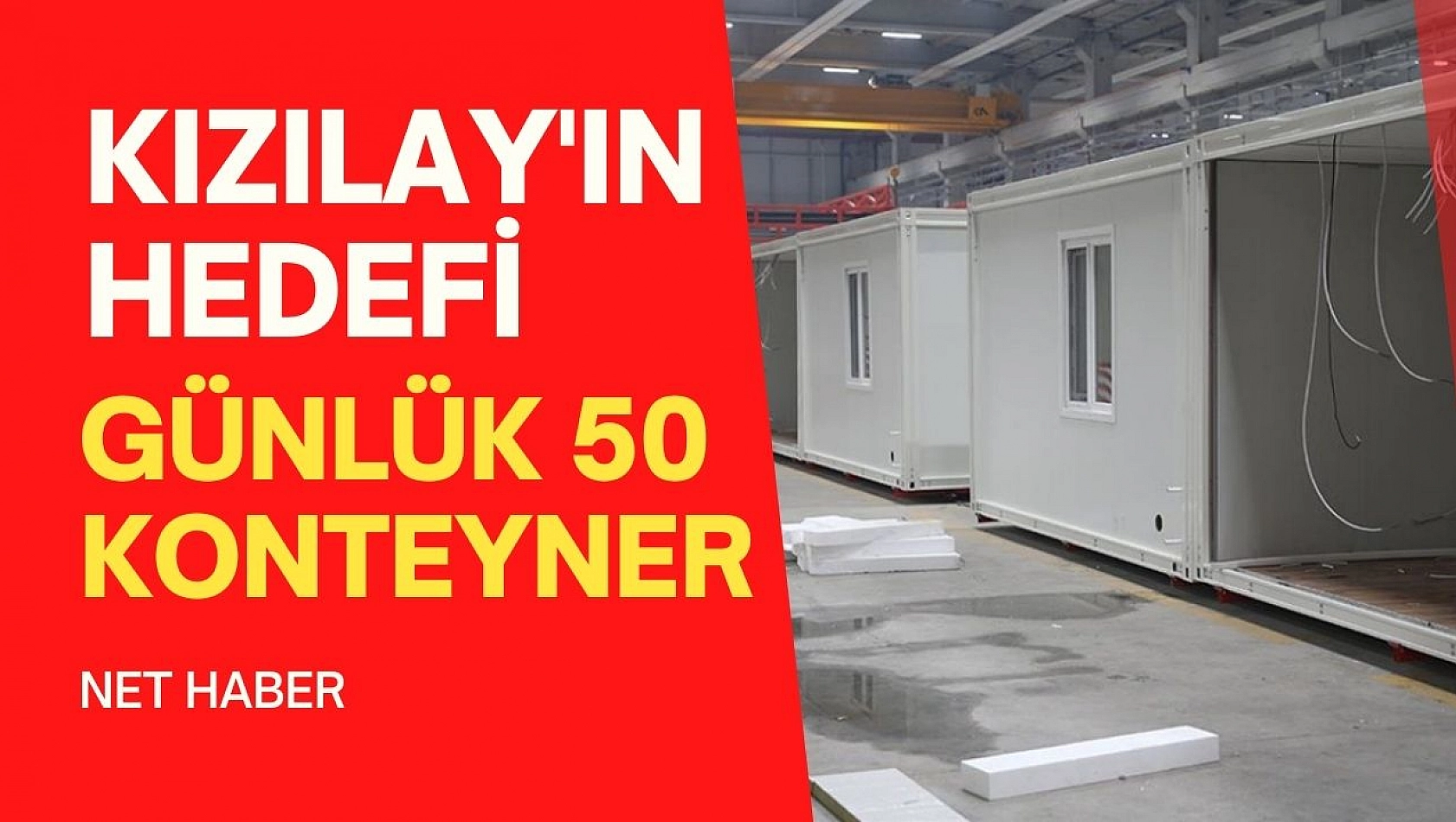 Kızılay'ın hedefi günlük 50 konteyner