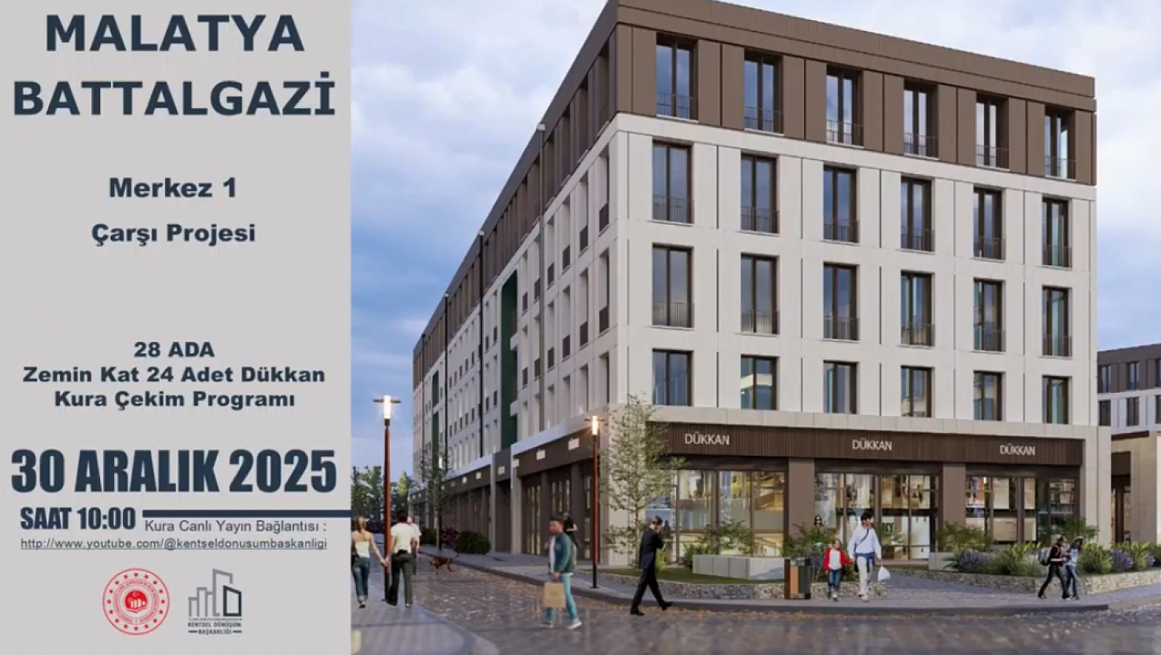 Merkez 1 Çarşı Projesi'nde 28 Ada Zemin Kat Dükkan Kura Sonuçları… Tam Liste