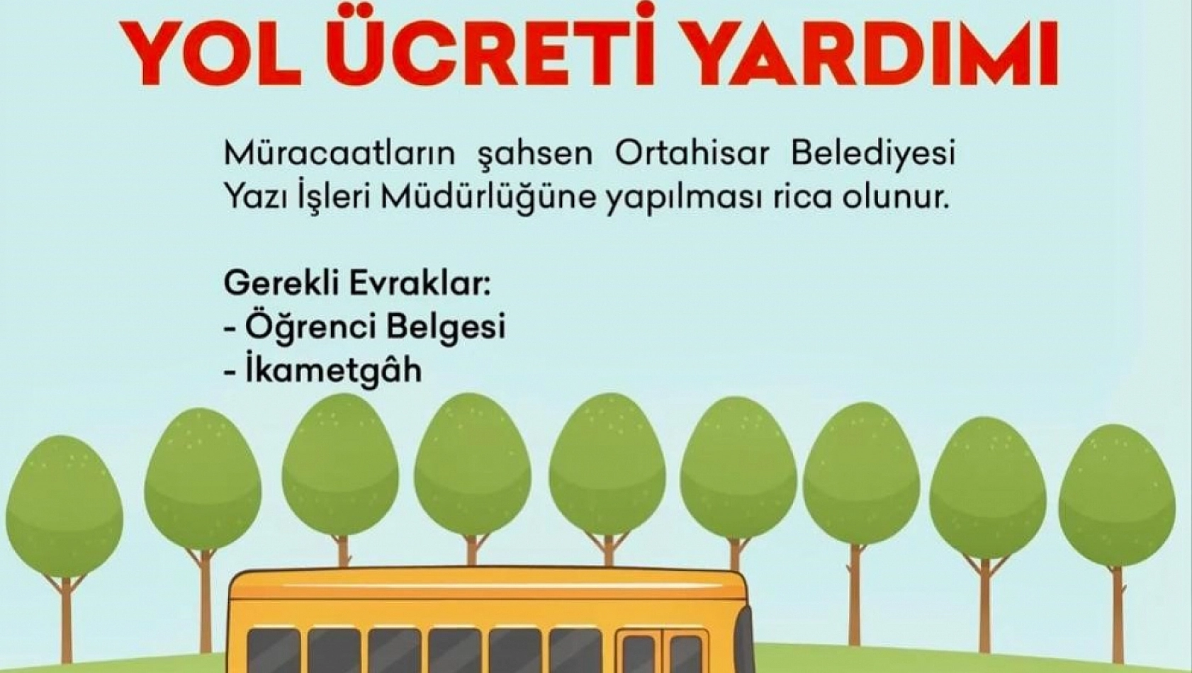 Öğrencilere Ulaşım Desteği