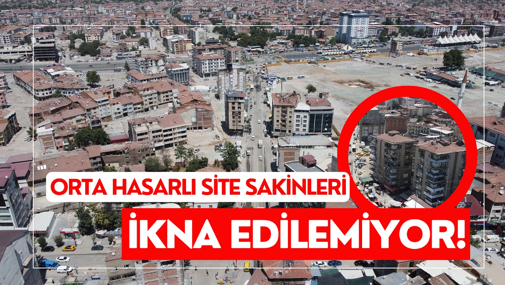 Orta hasarlı site sakinleri ikna edilemiyor!