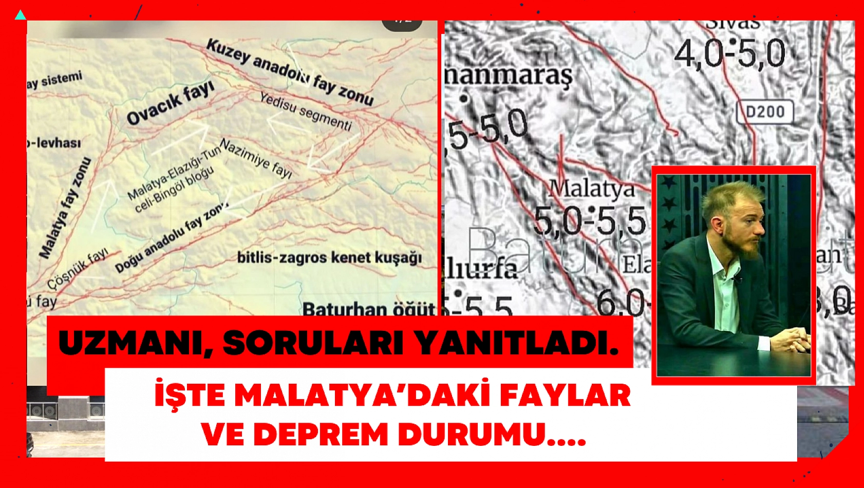 Uzmanı, soruları yanıtladı. İşte Malatya'daki faylar ve deprem durumu….