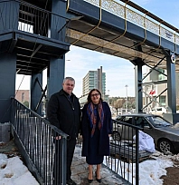 Abdülhadi Çelik üst geçidini hizmete açtı