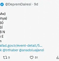 AFAD Duyurdu! 4 Büyüklüğünde Deprem Meydana Geldi!!