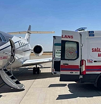 Ambulans uçak 14 günlük bebek için havalandı