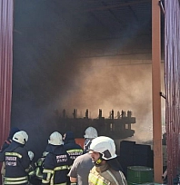 AR-GE dönüşüm fabrikasında çıkan yangın söndürüldü