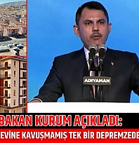 Bakan Kurum Açıkladı: Önümüzdeki ay evine kavuşmamış tek bir depremzede kalmayacak…