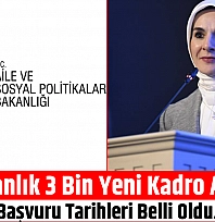 Bakanlık 3 Bin Yeni Kadro Açıyor: Başvuru Tarihleri Belli Oldu...