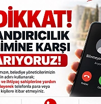 Başkan Bayram'dan dolandırıcılık uyarısı: 'Para göndermeyin'