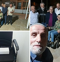 Başkan Taşkın'dan Mevlana Akın'a akülü araç desteği