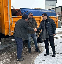 Başkan Taşkın karla mücadele çalışmalarını yerinde inceledi