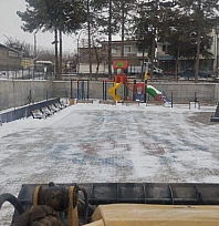 Battalgazi Belediyesi okullar için sahadaydı