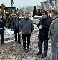 Başkan Taşkın ekiplerle birlikte sahada