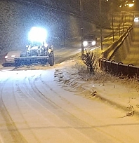 Battalgazi'de karla mücadele gece boyu sürdü