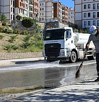 Malatya'da kapsamlı temizlik: Yollar yıkandı, çöpler toplandı