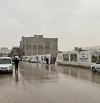 Besni'de sağanak yağış etkili oldu