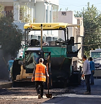 Büyükşehir'den Ceylanpınar'daki yolda asfalt çalışması