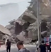 Çongçing'de heyelan meydana geldi