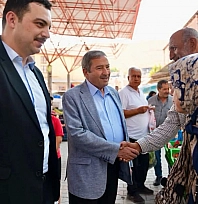 Başkan Bozkurt ve Kaymakam Sirkeci, çarşı esnafını ziyaret etti