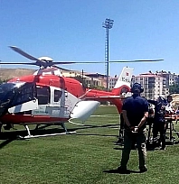 Malatya'da 55 yaşındaki hasta için hava ambulansı havalandı