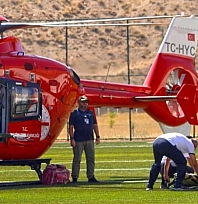 Malatya'da 84 yaşındaki hasta hava ambulansıyla sevk edildi
