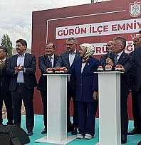 Depremde hasar gören binalar için ilk harç döküldü