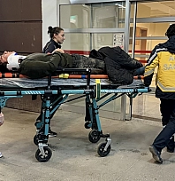 Devrilen motosikletin sürücüsü yaralandı