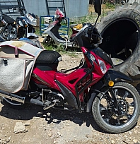Devrilen motosikletin sürücüsü yaralandı