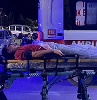 Devrilen motosikletin sürücüsü yaralandı