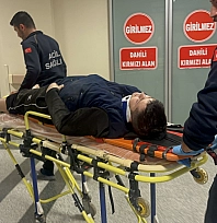 Devrilen motosikletteki kişi yaralandı