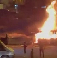 Direkhane Sitesi'nde korkutan yangın