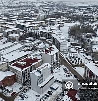 Doğanşehir'de kar manzaraları dronla görüntülendi
