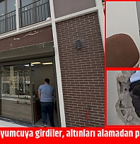 Duvarı delip kuyumcuya girdiler, altınları alamadan parayla kaçtılar