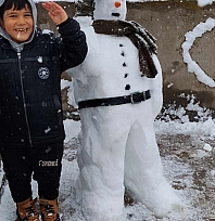 En güzel kardan adamı seçildi