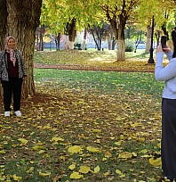 Gaziantep'teki parklar sonbahar renklerine büründü