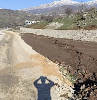 Gerger-Kahta Yolunda heyelan