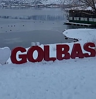Gölbaşı buz tuttu