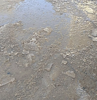 Gölbaşı'nda, sular dondu