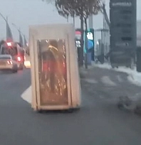 Malatya'da sıra dışı motosiklet yolculuğu kameralara yansıdı