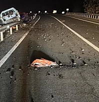 Göreve giderken kaza yaptı