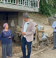 İYİ Parti İl Başkanı Yıldız, selin vurduğu Kocaözü'nde incelemelerde bulundu