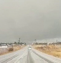 Kahta-Sincik yolunda dolu yağışı