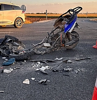 Kamyon ile elektrikli bisiklet çarpıştı: 2 yaralı