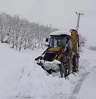 Kar nedeniyle kapanan yollar açıldı